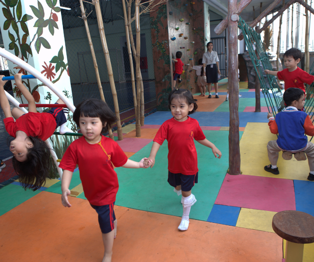 Children playing in playground
